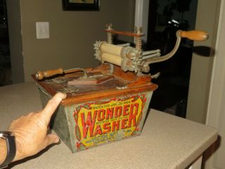 Antique 1907 Victor Mfg.  Co.  Wonder Washer Salesman Sample Washing Machine