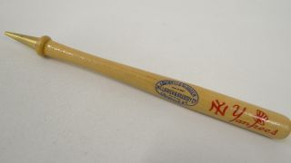 1950s York Yankees Wooden Souvenir Baseball Bat Mechanical Pencil Stadium