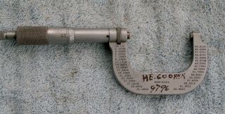 Vintage The L.  S.  Starrett Co.  Micrometer Caliper No.  2 - C