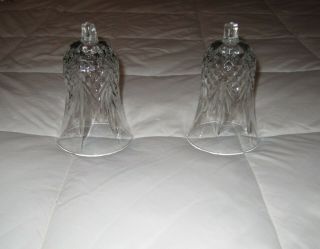 Set Of 2=vtg Clear Glass Candle Votive Cups Homco 5 1/4 " Diamond Branches Pegged