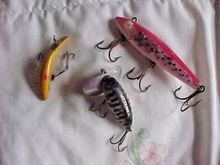 Vintage Old Fishing Lures Set Of 3 Includes 1 Jitterbug Tackle Sporting Goods 1