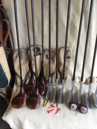 Vintage Matched Set Of Gradidge Golf Clubs -