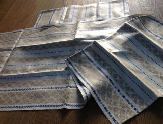 6 Xl Vintage “pur Fil De Lin” Pure Linen Towels.  Damask,  Embroidered Mono.