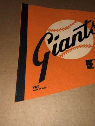 Vintage 1970 San Francisco Giants Full Size Pennant Flag Memorabilia Very 2