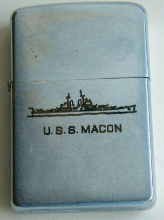 Zippo 1957 Uss Macon (ca - 132) Us Navy Heavy Cruiser