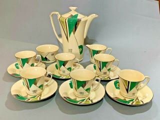Antique Art Deco Crown Devon Tea Set Teaset Modane A293