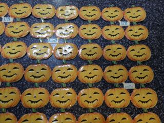 Vintage Halloween German Diecut Embossed Scrap Pumpkins Jack O 