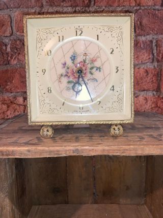 Vintage Rondis Petit Point Dressing Table Vanity Alarm Clock (2)