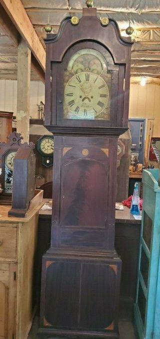 Antique English Tall Case / Grandfather Clock C.  1840