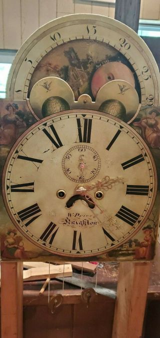 Antique English Tall Case / Grandfather Clock c.  1840 2