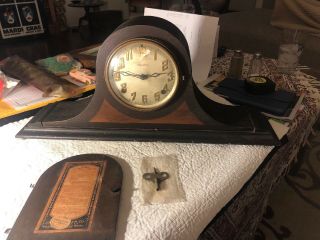 Antique Vintage E.  Ingraham “duplex Hera” Mantle Clock Key Parts