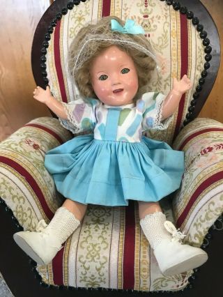 Vintage 1930s Smallest 11 " Ideal Composition Shirley Temple Baby Doll Molly 
