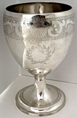 Rare Irish Georgian Sterling Large Goblet Seashells Gustavus Byrne Dublin 1809