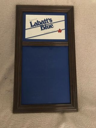 Vintage Labatt’s Blue Glass Beer Sign And Chalkboard - 1987