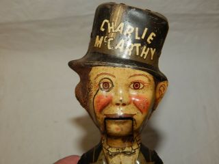 Antique Charlie Mccarthy Toy Wind - Up By Marx 100 - -