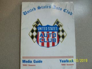 1982 Media Guide And 1981 Yearbook Usac (united States Auto Club)