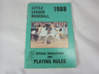 1988 Official Little League Baseball Rule Book Regulations Vintage