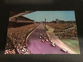 Vintage 1960s Dexter Press Indianapolis Motor Speedway Indy 500 Postcard
