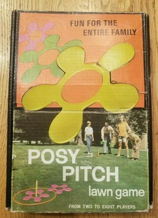 Vintage 1970s Posy Pitch Lawn Game Complete Yard Game