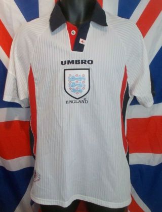 Vintage England Ss Home Shirt 1997 - 1999 (l)