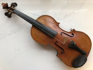 Antique H.  Th.  Heberlein Jr.  Violin 1930 W/ Case - -
