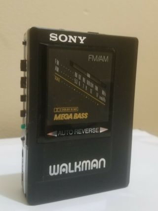 Vintage Sony Walkman Radio Cassette Player Wm - Af604/bf604 Cassette Not