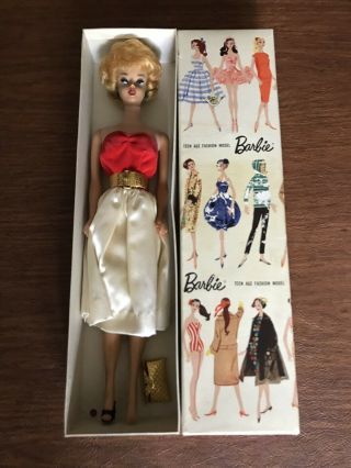 Stunning Vintage 1960’s Lemon Blonde Bubble Cut Barbie 850 W/ Coral Lips