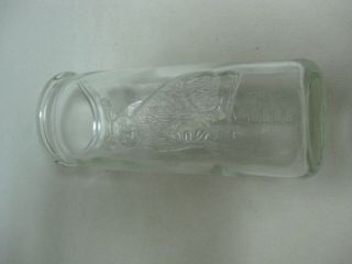 Vintage Glass Baby Bottle With Embossed Cat,  Wide Mouth 8 Ounce 3