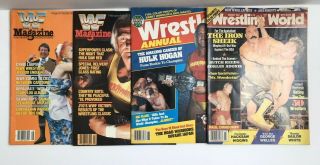 4 Vintage Misc Wrestling Magazines Hulk Hogan 1980 