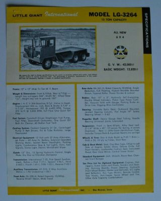 International Little Giant Lg - 3266 1964 Dealer Sheet Brochure - English - Usa
