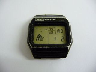 RARE Vintage Casio game wrist watch; 245 GM - 40 Japan; UFO Pyramid stacking game 2