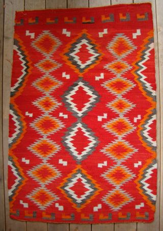 Antique Navajo Child Blanket,  Native American Weaving Rug