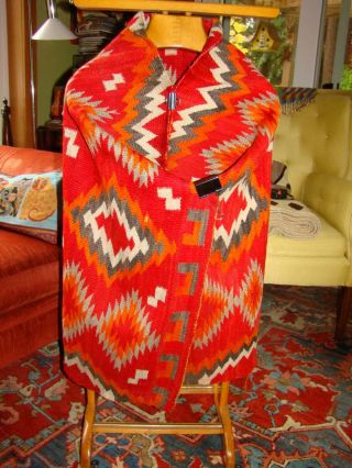 Antique Navajo Child Blanket,  Native American Weaving Rug 2