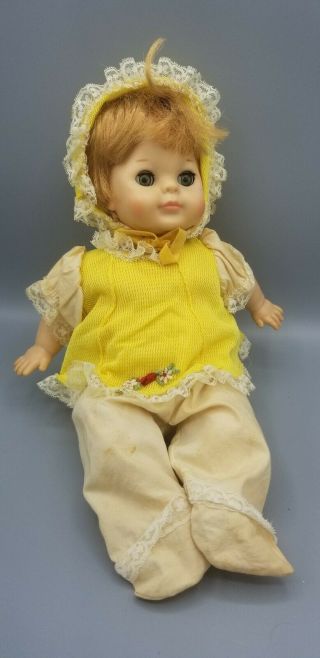 Vintage Vogue Baby Doll 1965 22 With Outfit Motion Eyes Marked Blonde Rare