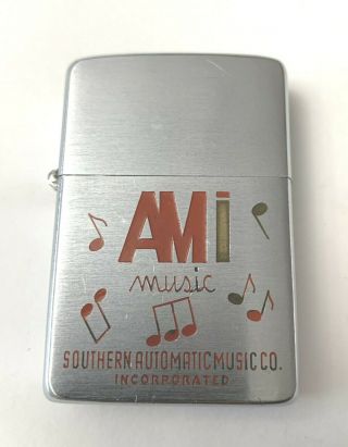 Vintage Zippo Advertising Lighter AMI Southern Automatic Music Co Jukebox 1960s 2