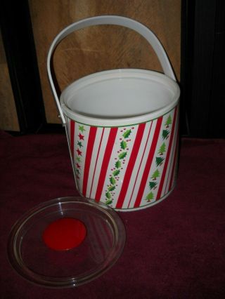 Vintage Georges Briard Christmas Ice Bucket With Lid