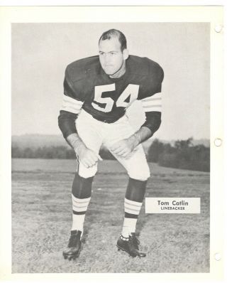 Nfl Football Photo 1959 Cleveland Browns Team Issue Tom Catlin Linebacker