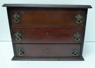 Antique Australian Pine Apprentice Chest Drawers Watch Makers,  Tools,  Jewellery