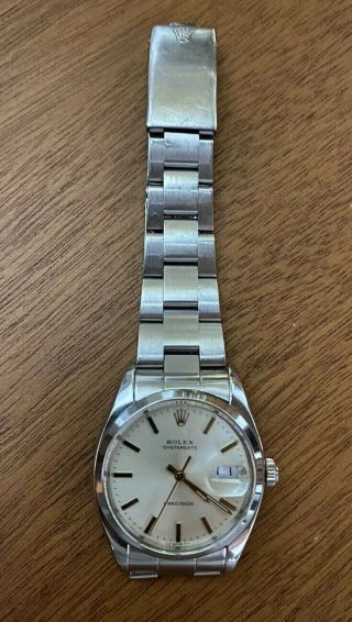 Rolex Vintage Oysterdate Precision Stainless Steel Watch 6494