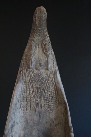 Old And Crocodile Canoe Head From The Sepik River In Guinea
