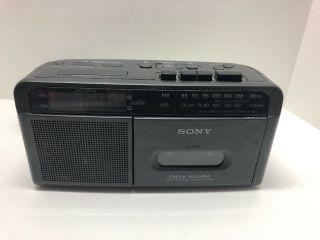 Vintage Sony Dream Machine Dual Alarm Clock Radio Cassette Player Model Icf - C610