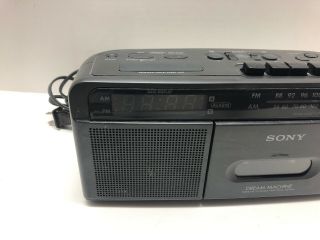 Vintage Sony Dream Machine Dual Alarm Clock Radio Cassette Player Model ICF - C610 2