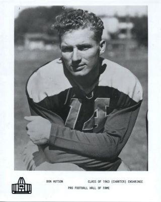 Don Hutson Green Bay Packers Hall Of Fame Great Classic 8 X10