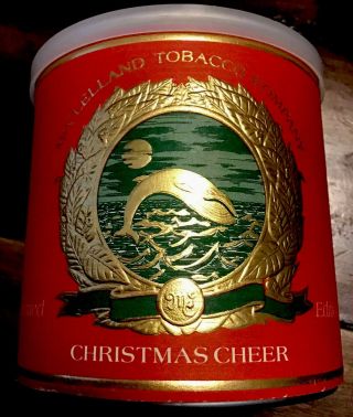 Christmas Cheer 2002 Vintage Mcclelland Tobacco Company Tin Empty Rare Find