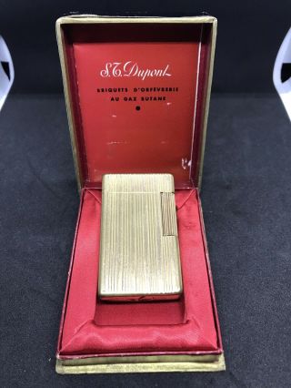 Vintage St Dupont Gold Plated 20u Lighter Made In France