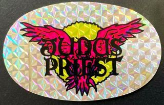 Judas Priest - Logo - Old Og Vtg 70/80`s Prismatic Holographic Sticker Nwobhm