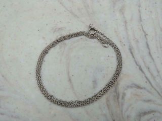 Vintage Sterling Silver 1mm Oval Cable Chain 20 " Necklace