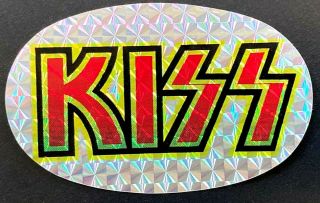 Kiss - Logo - Old Og Vtg 70/80`s Prismatic Holographic Sticker