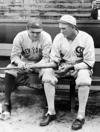 All Time Baseball Legends Babe Ruth & Joe Jackson Yankees White Sox 8x10