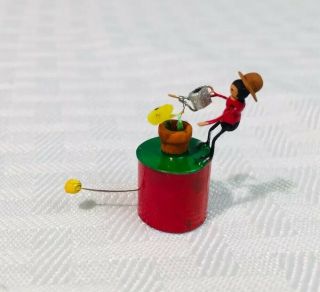 Miniature Dollhouse Artisan Mechanical Automaton Toy Watering Flowers St Leger
